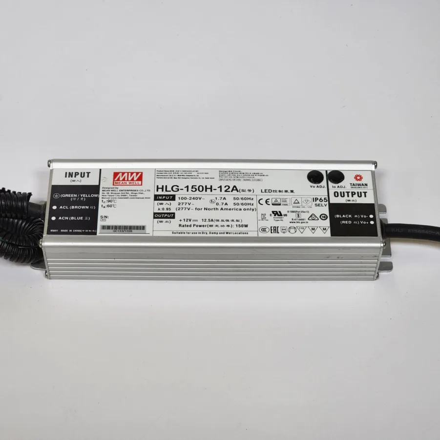 Mean Well HLG-150H-12A AC-DC Single Output LED Driver with Built-In PFC