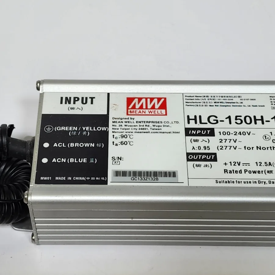 Mean Well HLG-150H-12A AC-DC Single Output LED Driver with Built-In PFC - Image 3