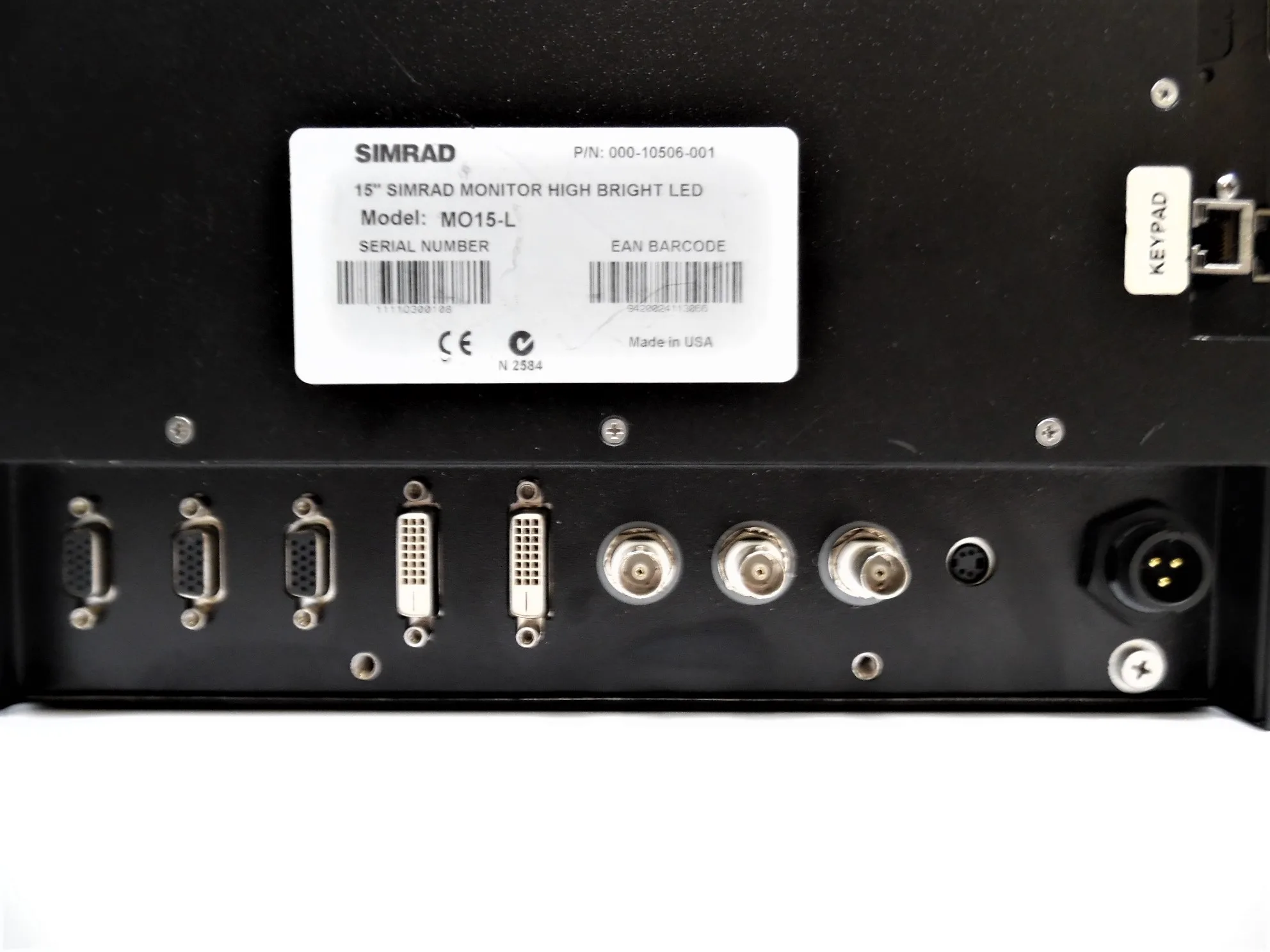 Simrad Monitor Simrad Glass Bridge LED Monitor MO15-L w/Cables+Brackets *Tested* - Max ...