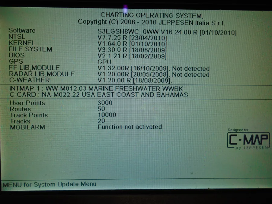 Standard Horizon CPV350 GPS Chart Chartplotter/VHF Display 90 Day