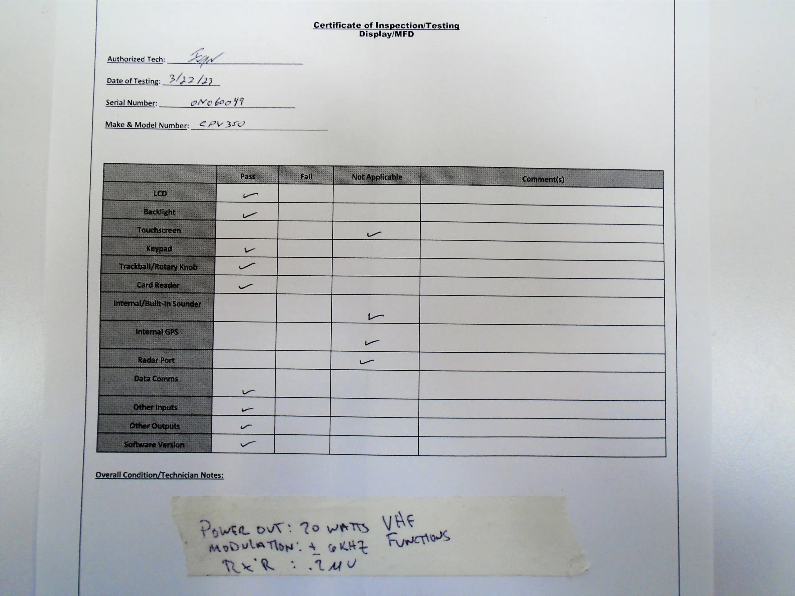 Standard Horizon CPV350 GPS Chart Chartplotter/VHF Display 90 Day