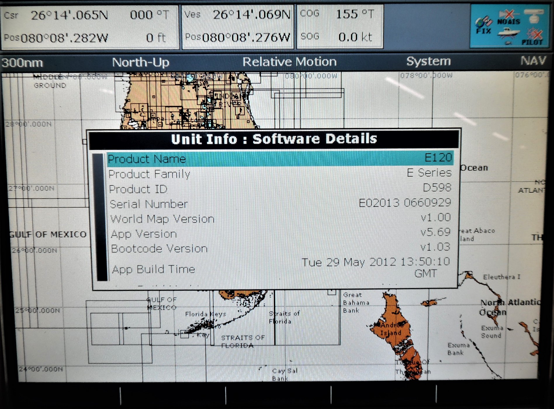 Raymarine E120 Classic Display E02013 with Bezel & Sun Cover