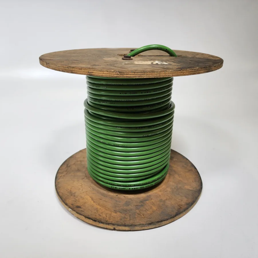 A.I.W. Corp Wire Green 6AWG 600V Tinned Copper Marine/Boat Cable - 100ft Spool - Image 8
