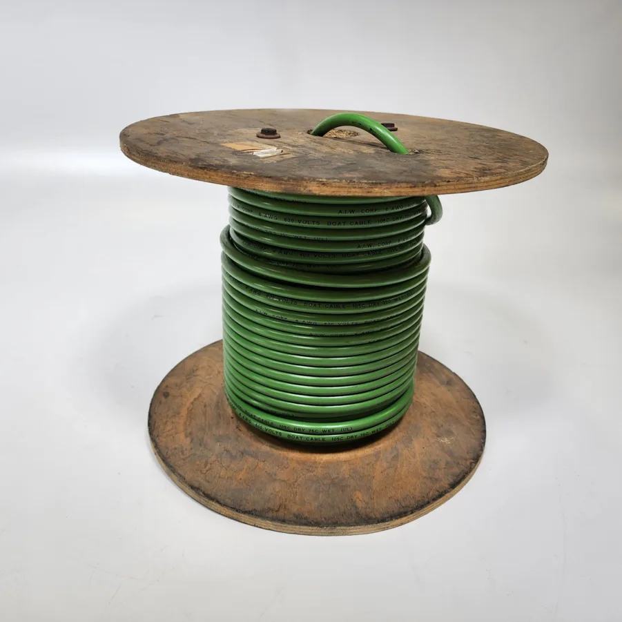 A.I.W. Corp Wire Green 6AWG 600V Tinned Copper Marine/Boat Cable - 100ft Spool - Image 9