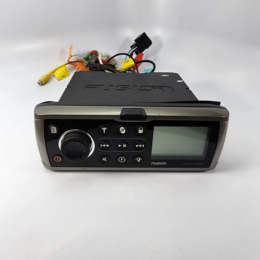 Fusion MS-AV600 Marine DVD Entertainment System iPod/AUX/AM/FM/CD/SAT with Harness - Tested/Working - Image 2