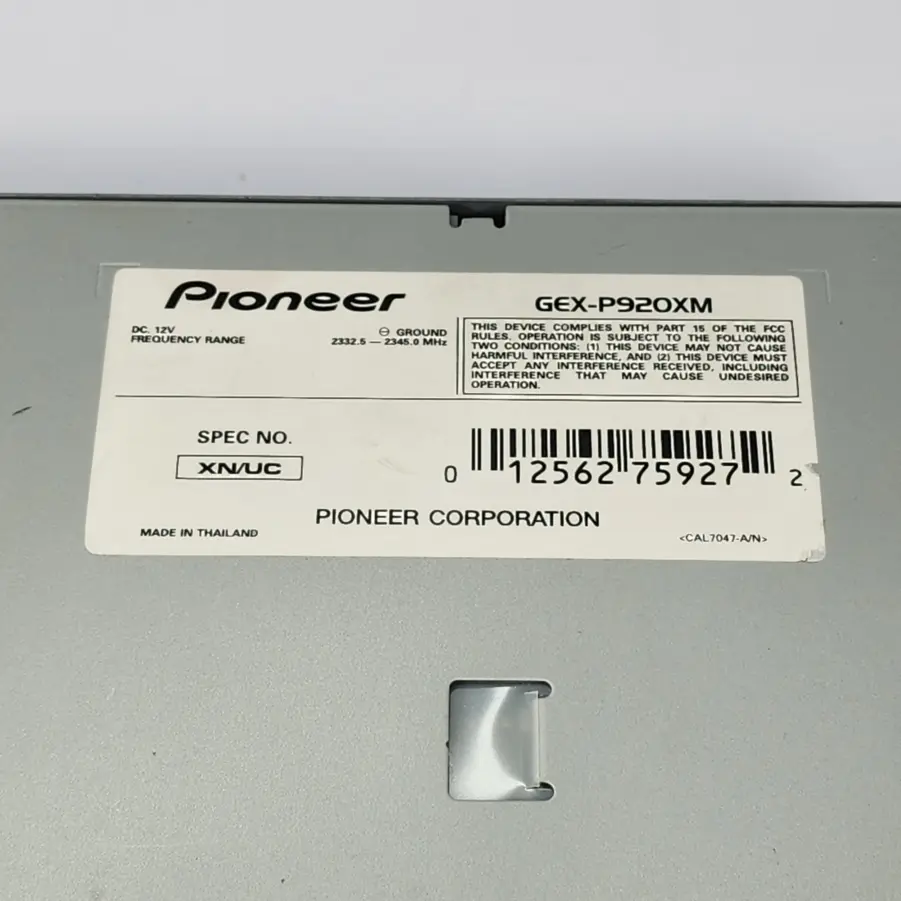 Pioneer Electronics GEX-P920XM XM Satellite Digital Tuner - Image 8