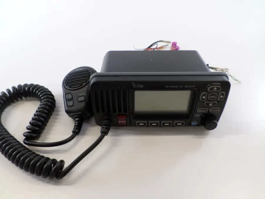 Icom IC-M424G Marine VHF Radio Transceiver Unit w/ HM-196B Mic* - Image 3