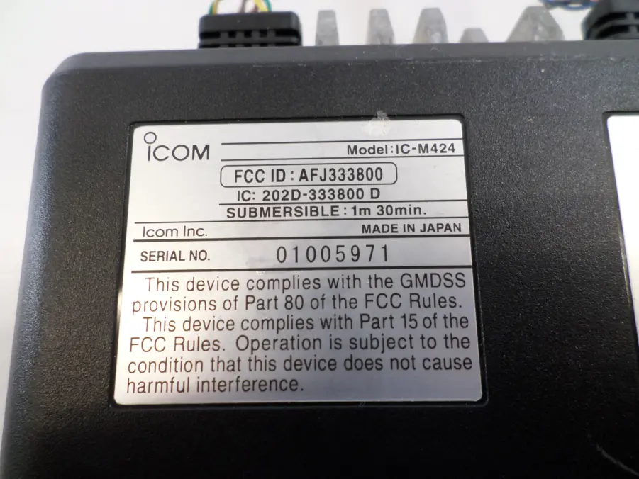 Icom IC-M424G Marine VHF Radio Transceiver Unit w/ HM-196B Mic* - Image 8