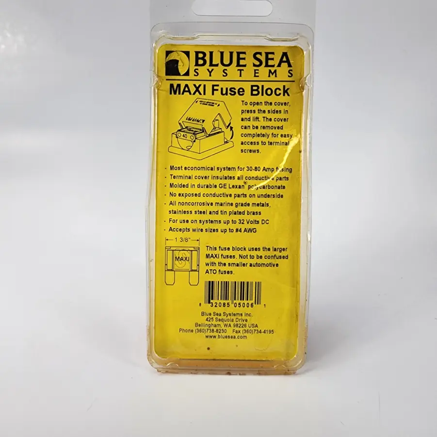 Blue Sea System 5006 MAXI Fuse Block 30A to 80A New Old Stock Max
