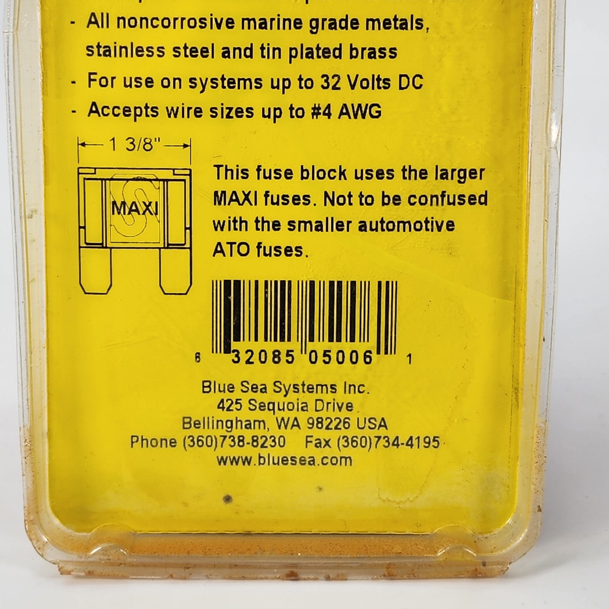 Blue Sea System 5006 MAXI Fuse Block 30A to 80A New Old Stock Max