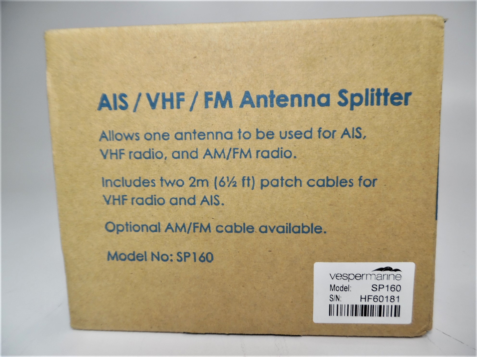 Vespermarine SP160 AIS/VHF/AM/FM Antenna Splitter NEW OLD STOCK