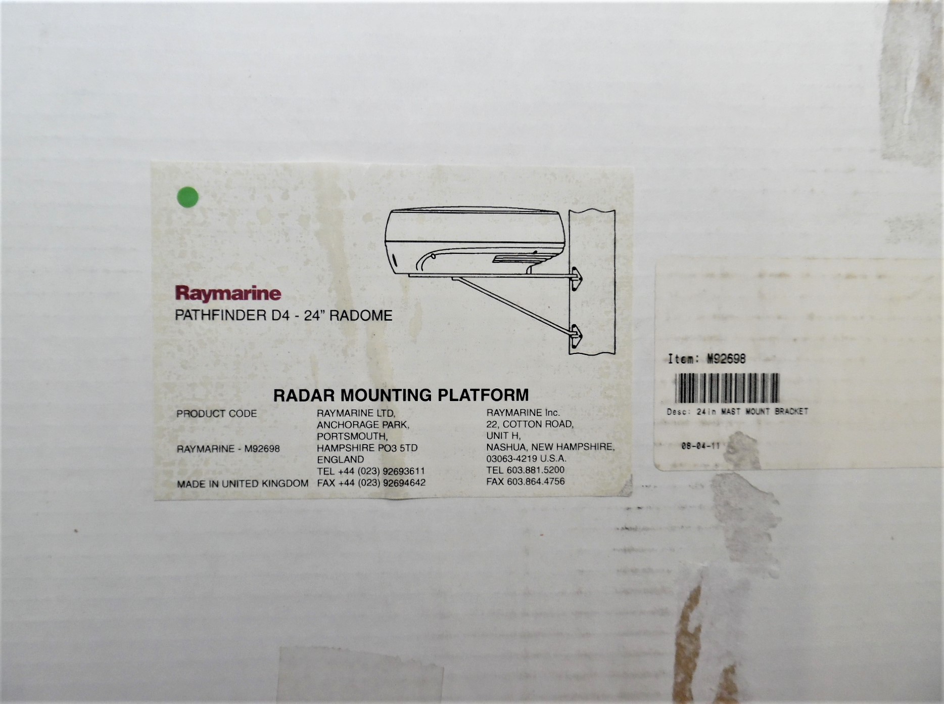Raymarine Radar Mast Mount f/18