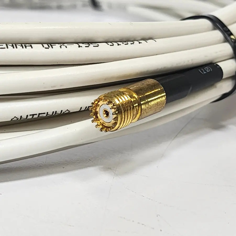 Digital Antenna UFX-195 50' Satellite Antenna Replacement Cable - Type-N-m to Mini-UHF-f - White - Image 10