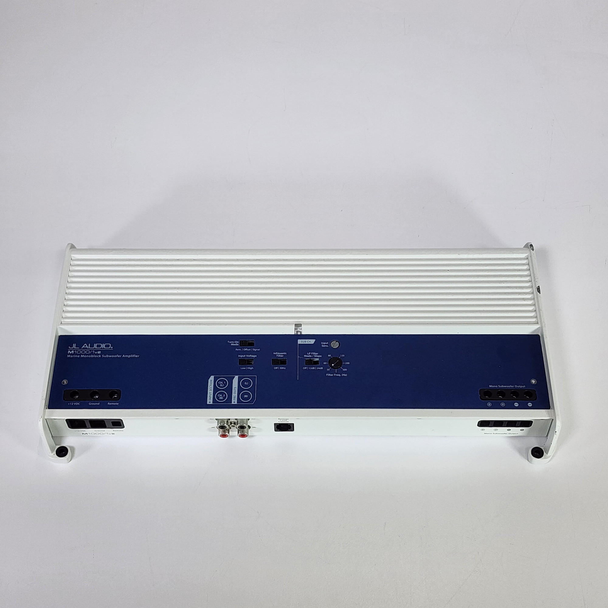 JL Audio M1000/1v2 Mono Marine Subwoofer Amplifier No Plate Cover