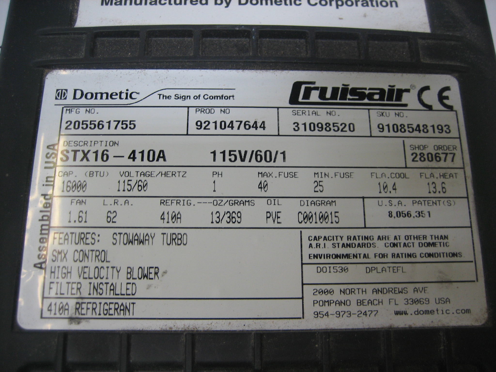 Dometic/Cruisair STX16410A PCB Controller Board Assembly Working
