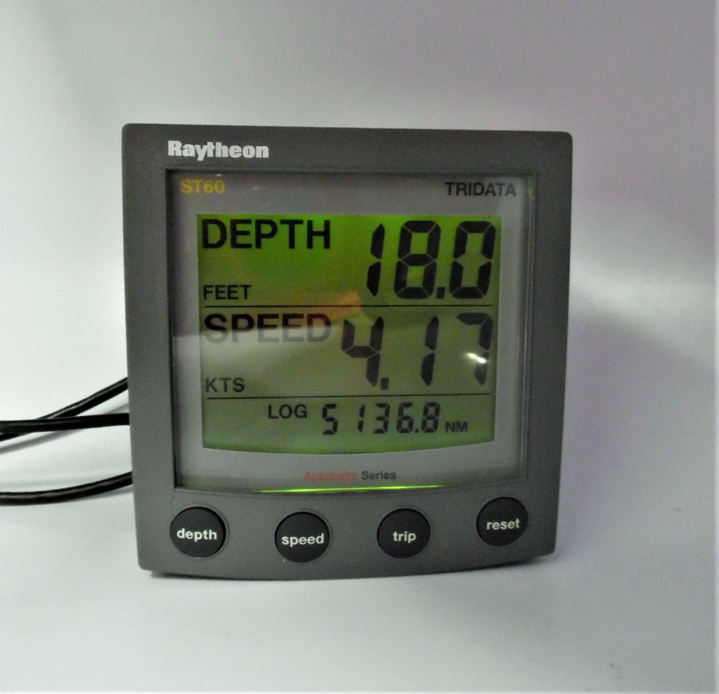 Raytheon ST60 TriData Instrument Display w/ Sun Cover & Cables - A22004 ...