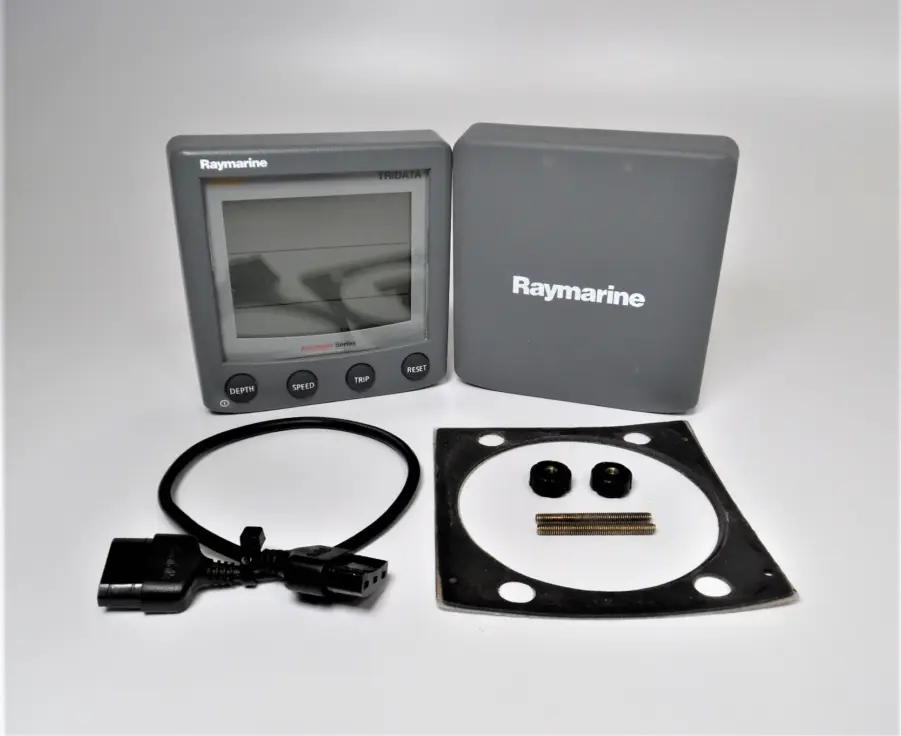Raymarine ST60+ TriData *REPEATER* Display w/ Cover & Hardware ~ A22017-P ~ Tested / Great Condition