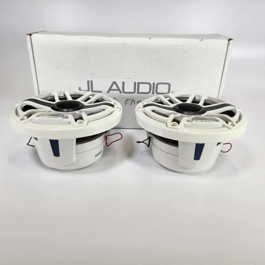 (1 Pair) JL Audio M6-770X-S-GwGw M6 Series 7.7" Marine Speakers with Gloss White Sport Grilles - Image 4