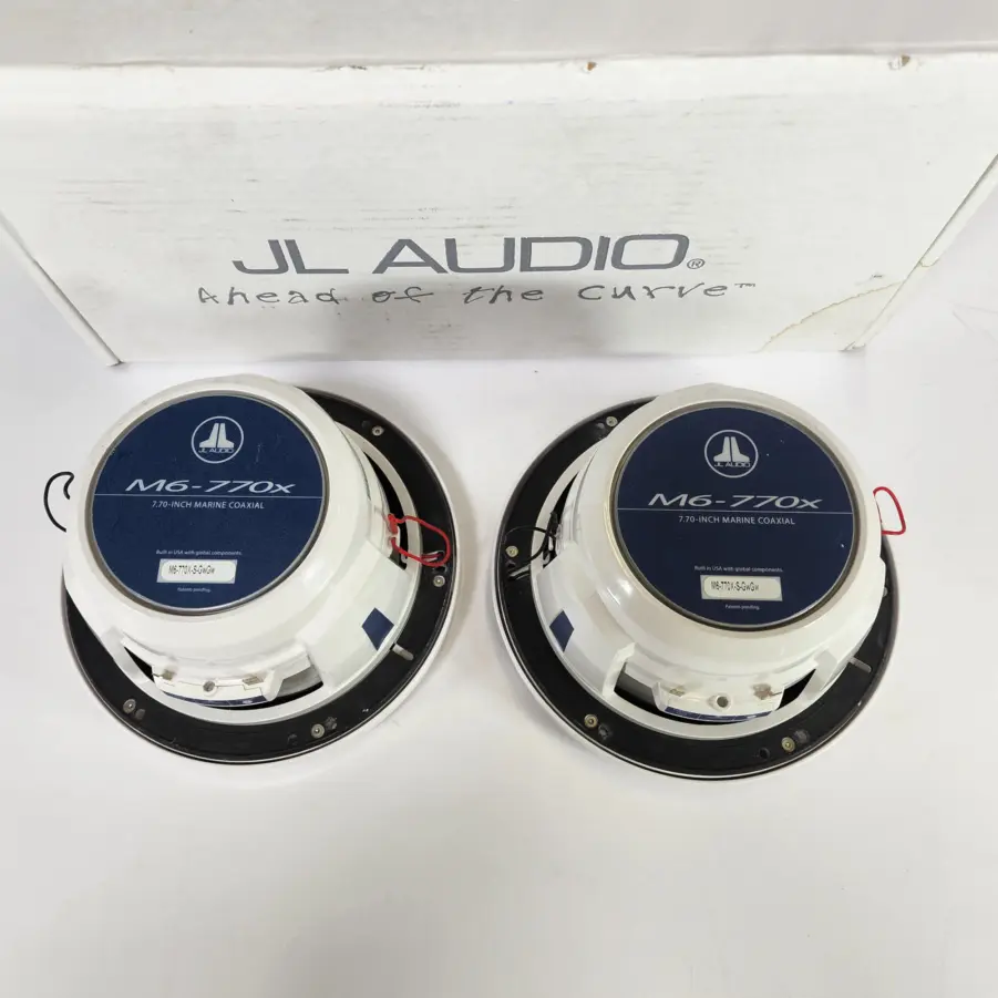 (1 Pair) JL Audio M6-770X-S-GwGw M6 Series 7.7" Marine Speakers with Gloss White Sport Grilles - Image 9