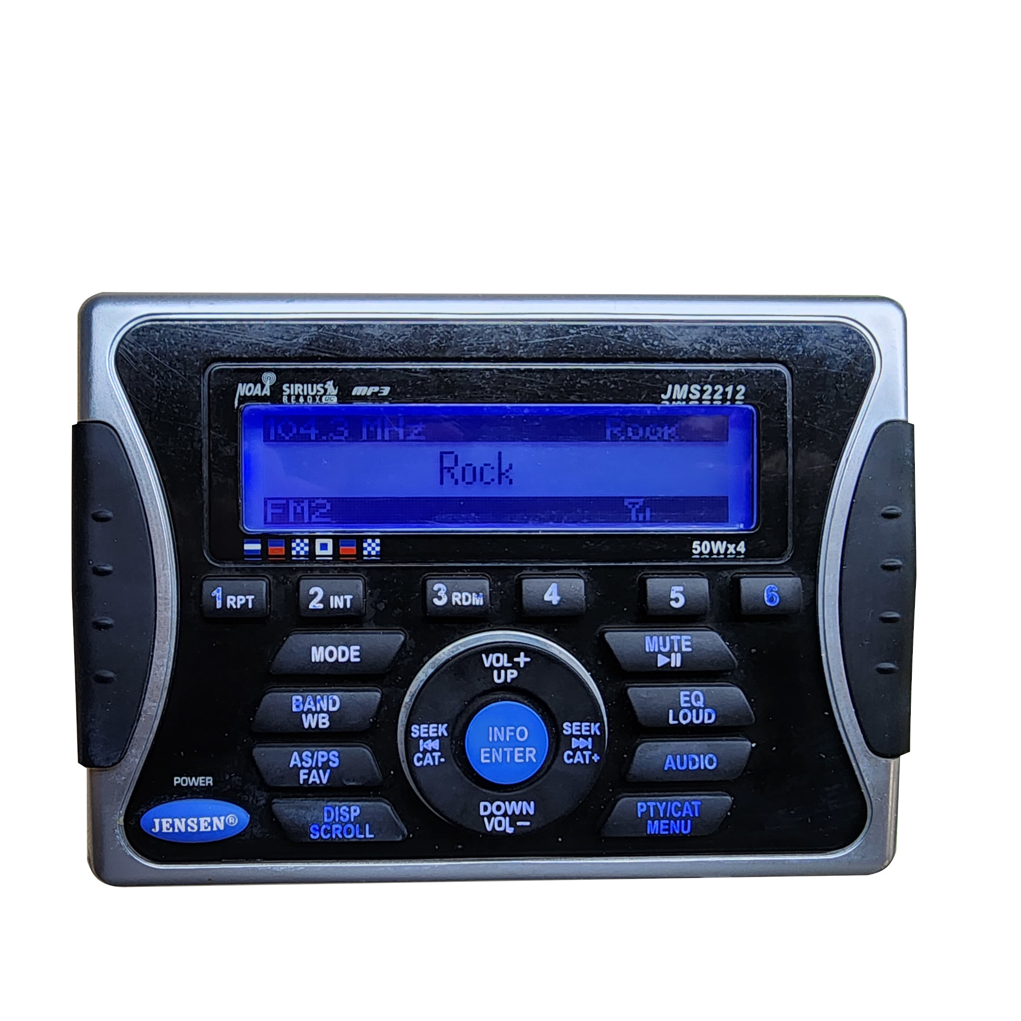 Jensen Marine JMS2212 AM/FM Sirius XM Ready Hideaway Boat Radio System