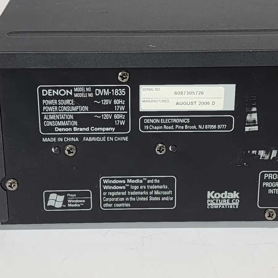 Denon DVM-1835 5-Disc DVD/CD Changer - No Remote - Used - Tested/Working - Image 9