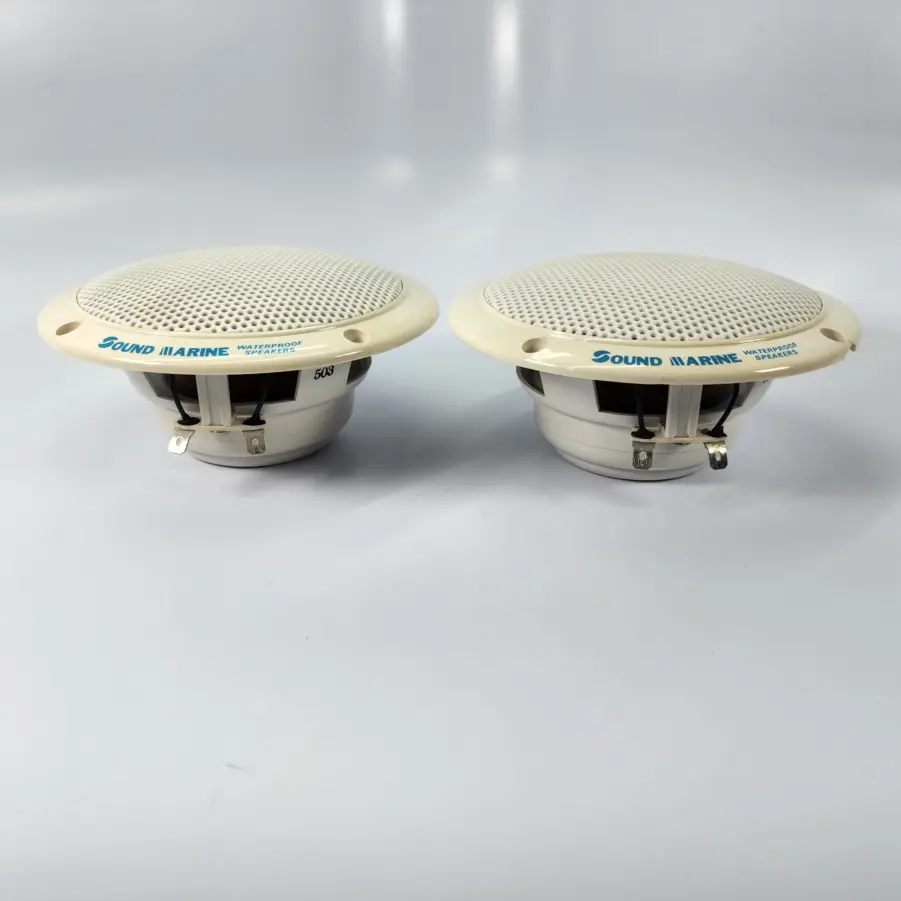 [1 Pair] Sound Marine 6052 5" White Coaxial Marine Speakers - 4ohms 80w - Tested - Image 2