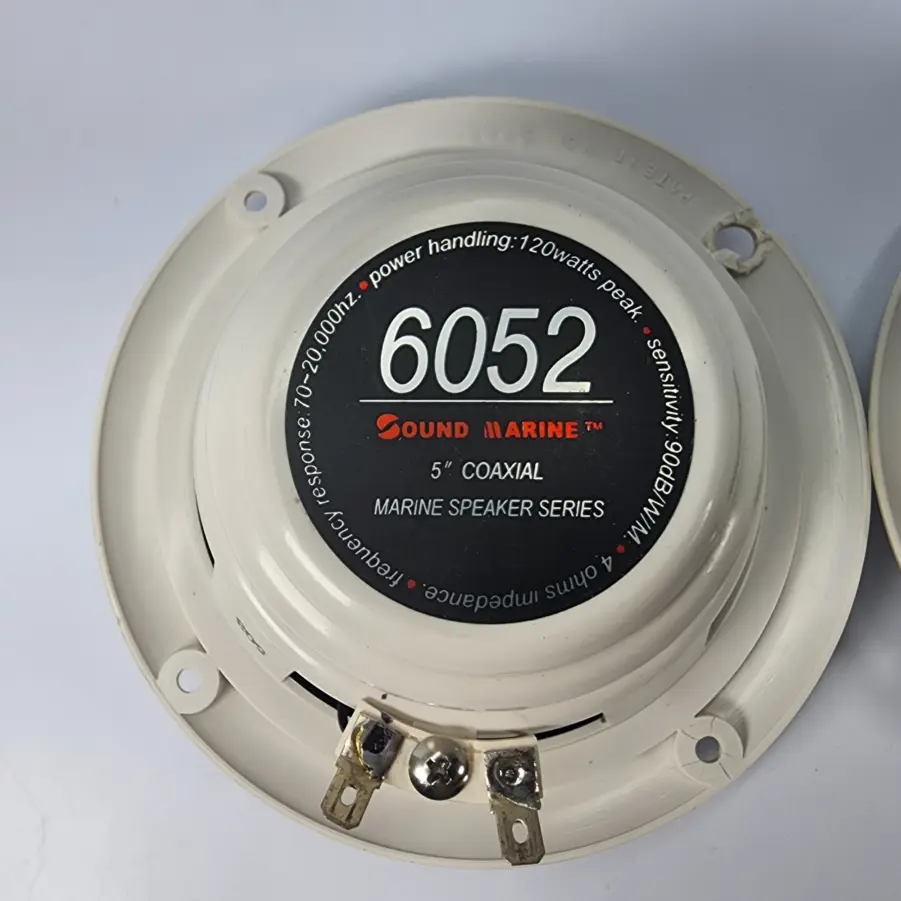 [1 Pair] Sound Marine 6052 5" White Coaxial Marine Speakers - 4ohms 80w - Tested - Image 10