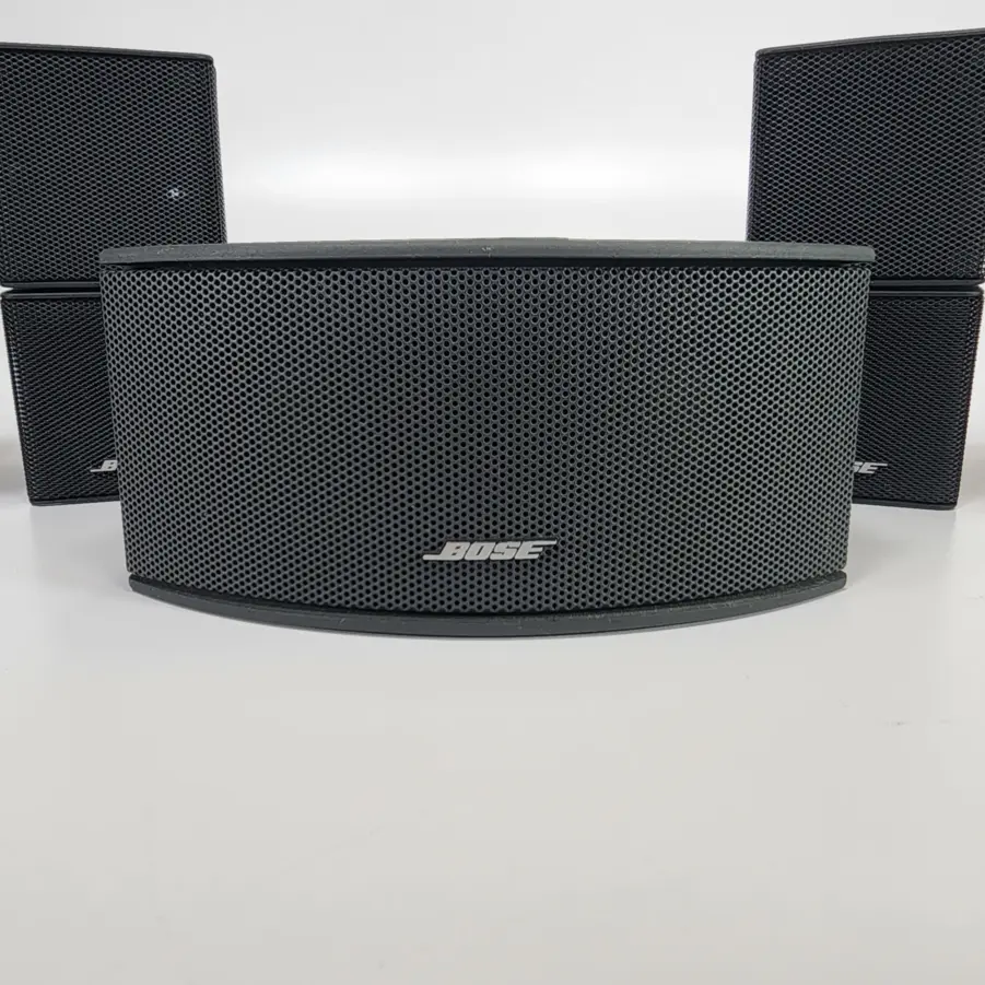 Set of 5 Bose Jewel Cube Surround Speakers - 4 Satellite/1 Center - With Mounts - Image 3
