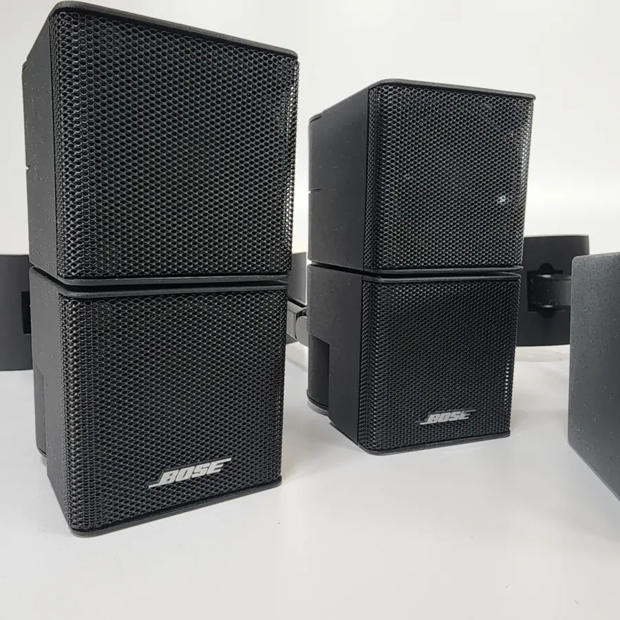 Set of 5 Bose Jewel Cube Surround Speakers - 4 Satellite/1 Center - With Mounts - Image 4
