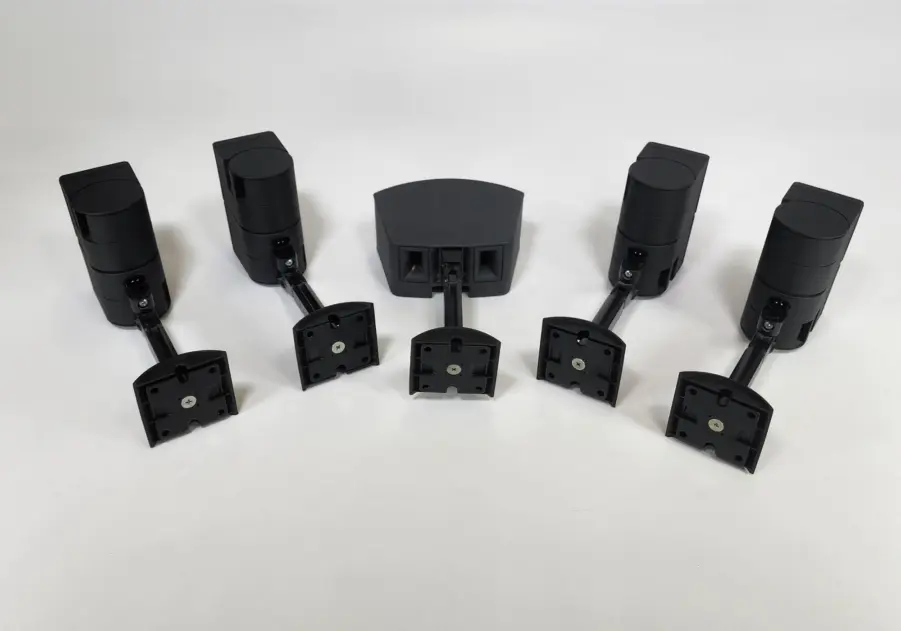 Set of 5 Bose Jewel Cube Surround Speakers - 4 Satellite/1 Center - With Mounts - Image 6
