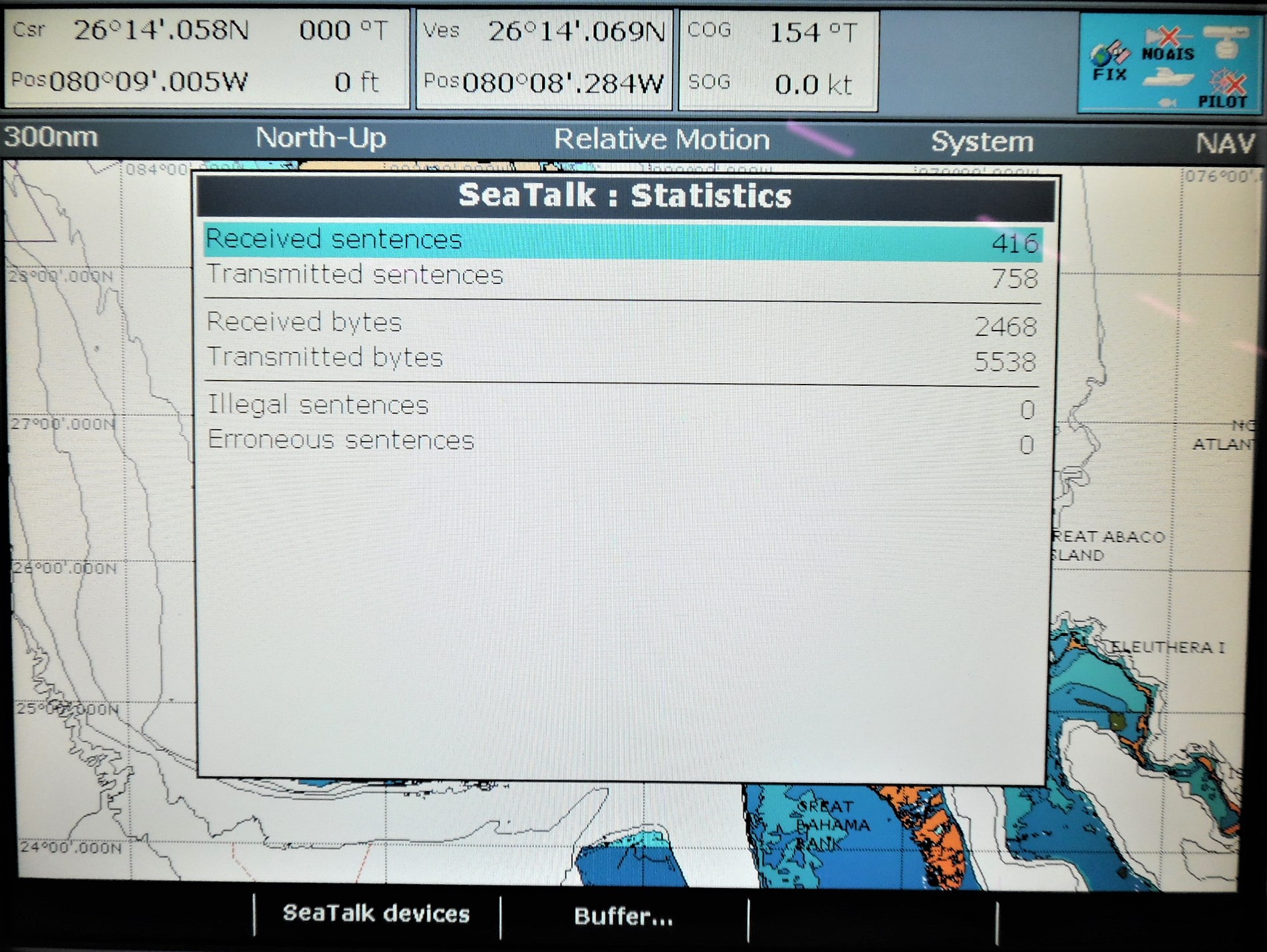 Raymarine Raystar 125 GPS Antenna with New Battery & 6ft. Cable