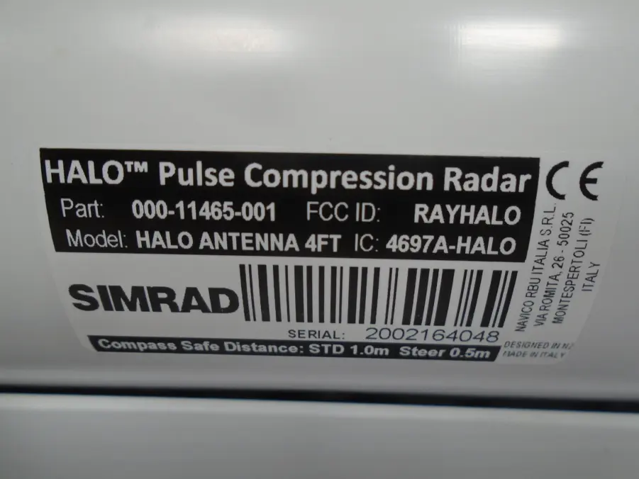 SIMRAD HALO 4 Pulse Compression Radar 4′ Open Array W/RI-12 (BENCH TESTED) - Image 10