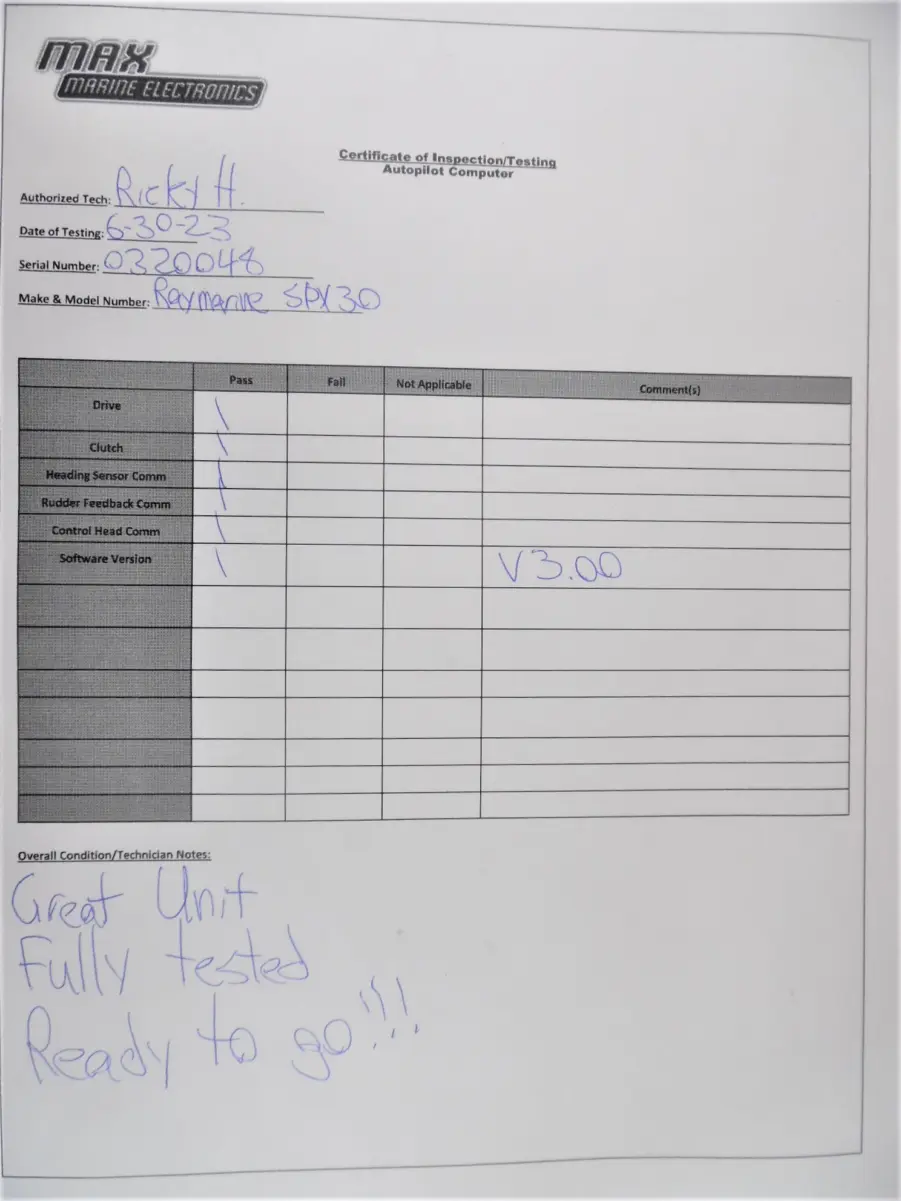 Raymarine Autopilot Computer Processor Smartpilot SPX30 Tested E12199 - Image 12