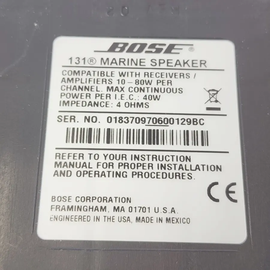 (1 Pair) NEW Bose 131 4.5" Ported Enclosure Marine Speakers with White Grilles - Image 9