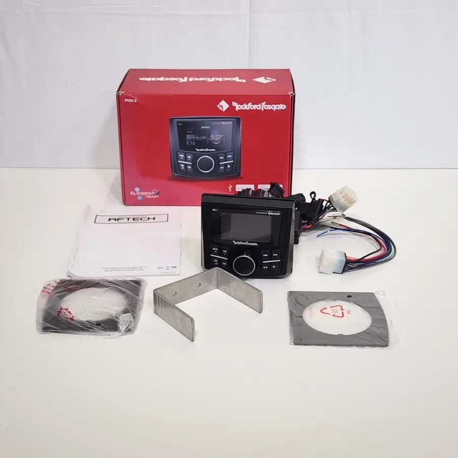 Rockford Fosgate PMX-2 Punch Marine Compact AM/FM/WB Digital Media Receiver 2.7" Display