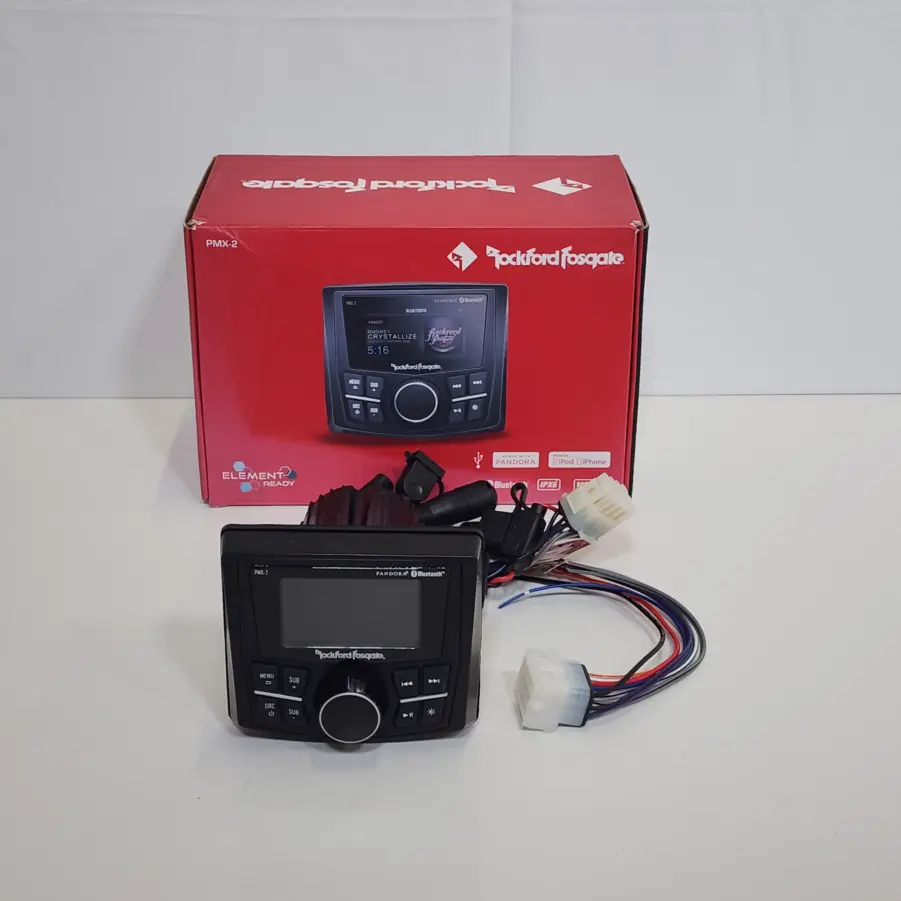 Rockford Fosgate PMX-2 Punch Marine Compact AM/FM/WB Digital Media Receiver 2.7" Display - Image 2