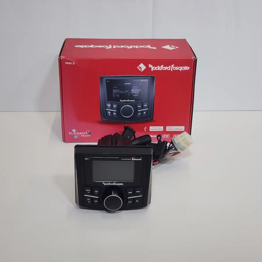 Rockford Fosgate PMX-2 Punch Marine Compact AM/FM/WB Digital Media Receiver 2.7" Display - Image 3