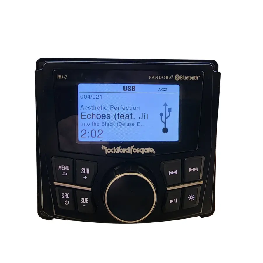 Rockford Fosgate PMX-2 Punch Marine Compact AM/FM/WB Digital Media Receiver 2.7" Display - Image 12