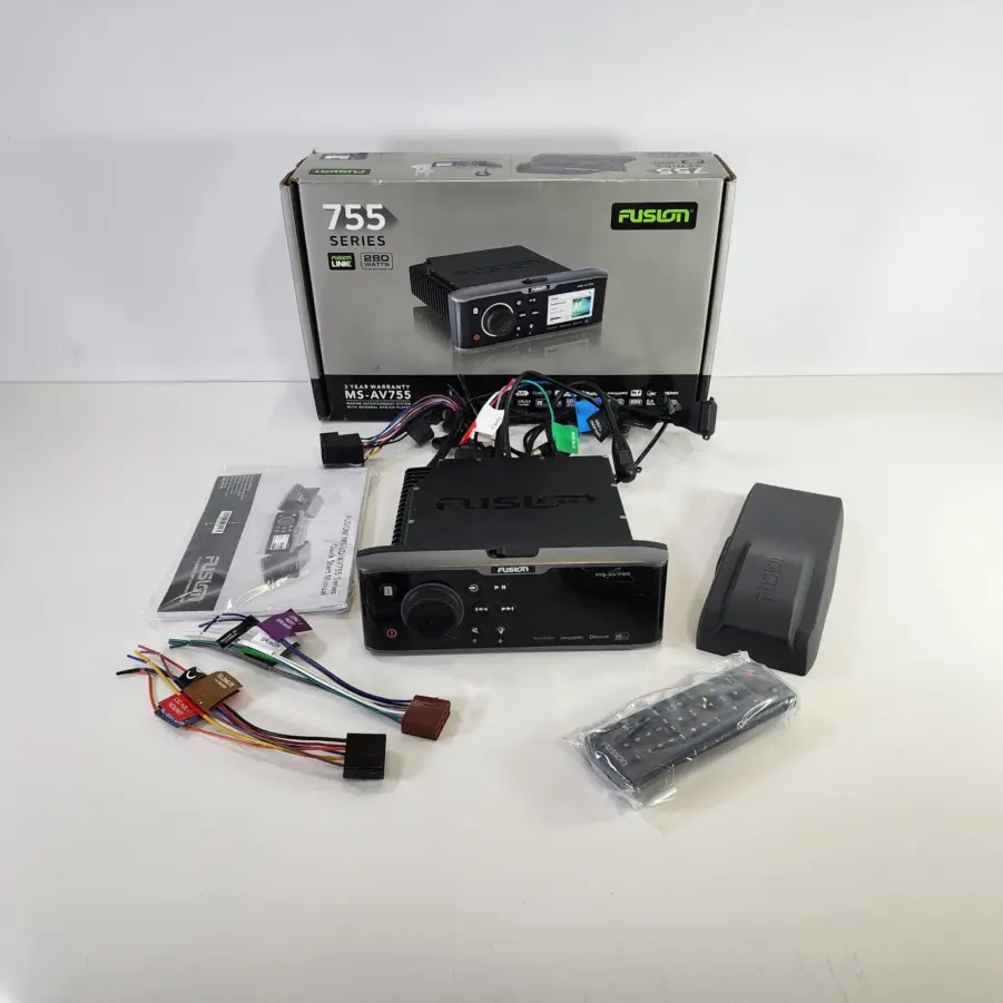 Fusion MS-AV755 AM/FM Stereo DVD/CD Player w/ FusionLink and BT - Tested/Working