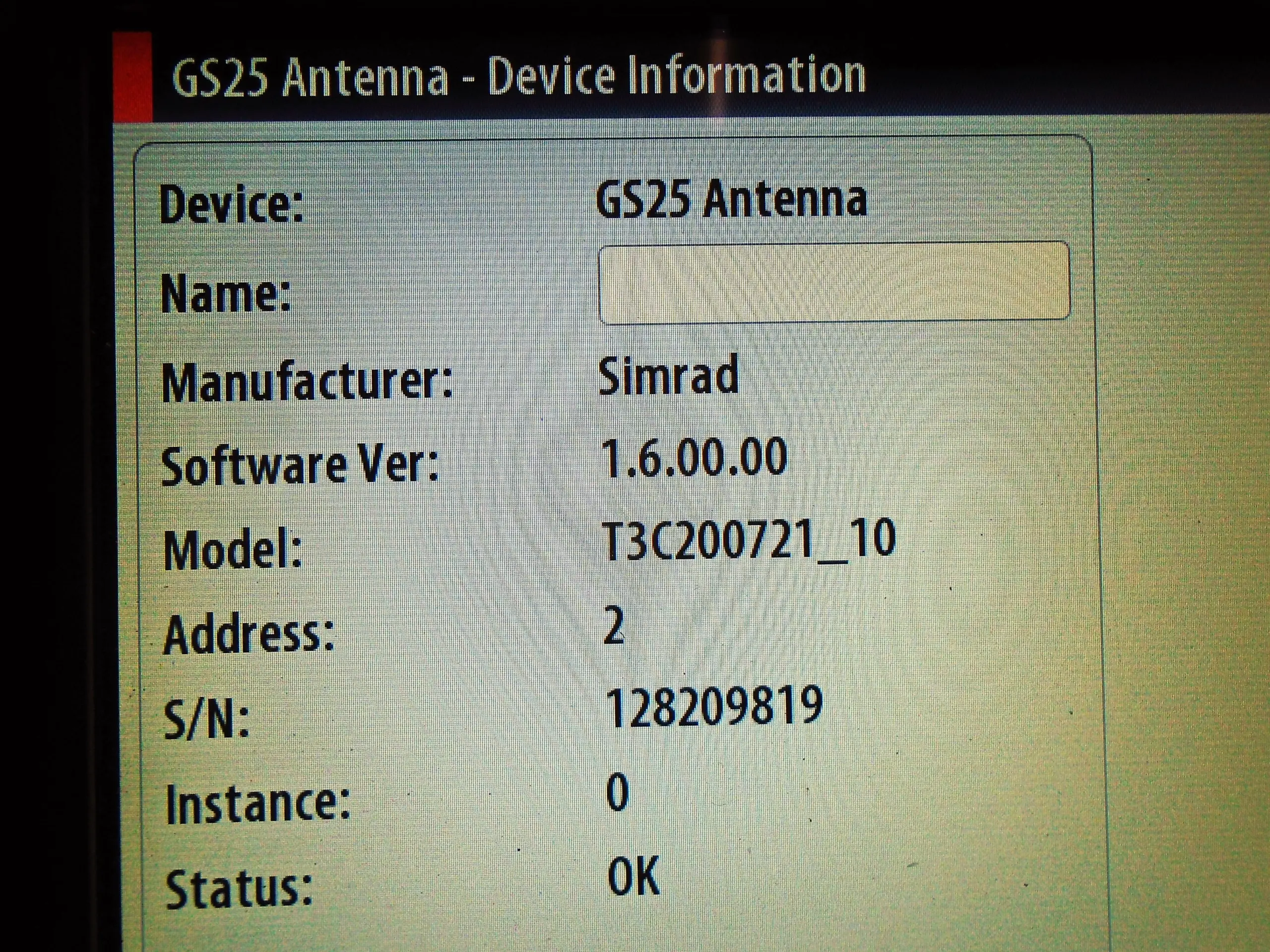 Simrad GS25 GPS Antenna (NEW) 00011043002 Tested 90 Day Warranty