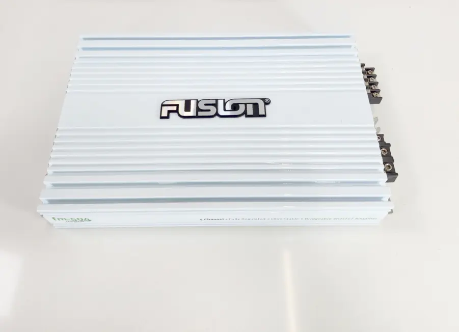 Fusion FM-504 4-Channel Marine Amplifier - 65watts RMS x 4 at 4ohms - Tested