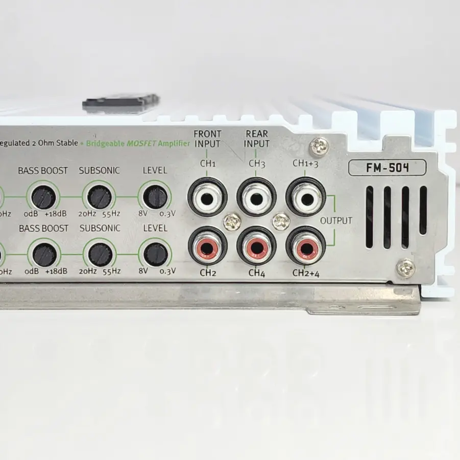 Fusion FM-504 4-Channel Marine Amplifier - 65watts RMS x 4 at 4ohms - Tested - Image 10