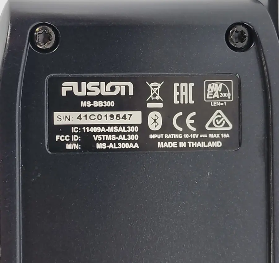 Fusion MS-BB300 Black Box Marine Stereo AM/FM Radio / Bluetooth - Tested/Working - Image 9