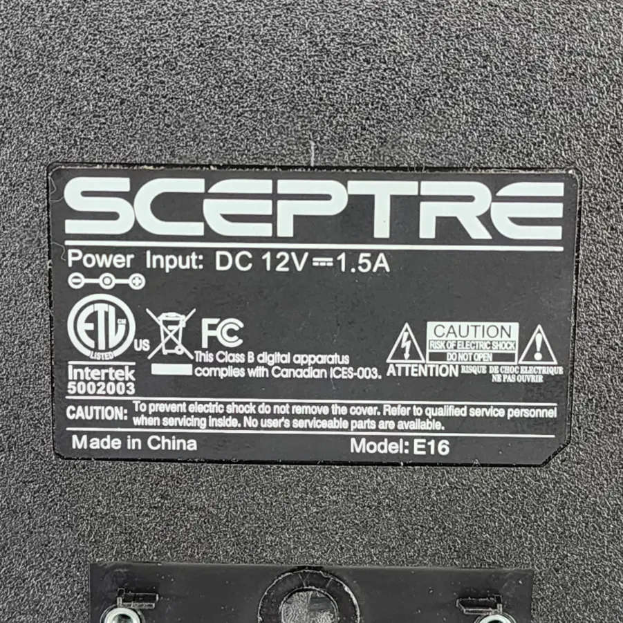 Sceptre E16 - 16" LED Monitor - HDMI & VGA Compatible - E165W-1600HC - Tested - Image 8