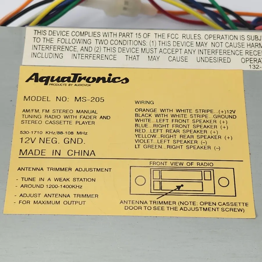 [Lot of 3] Aquatronics MS-205 Marine AM/FM Stereo Radio with Cassette Player - AS-IS - Image 8