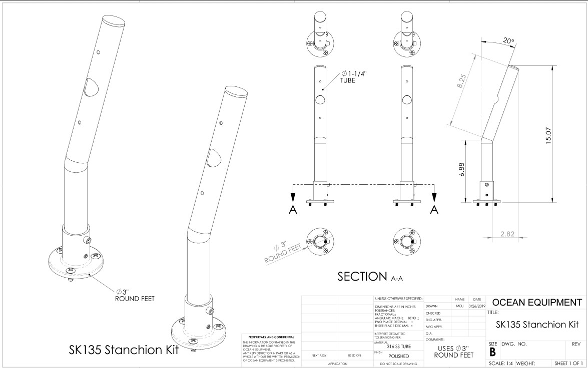 Navpod Instructions Navpod SK135 Stanchion Uprights Set for Grand Prix and Sailpod ...