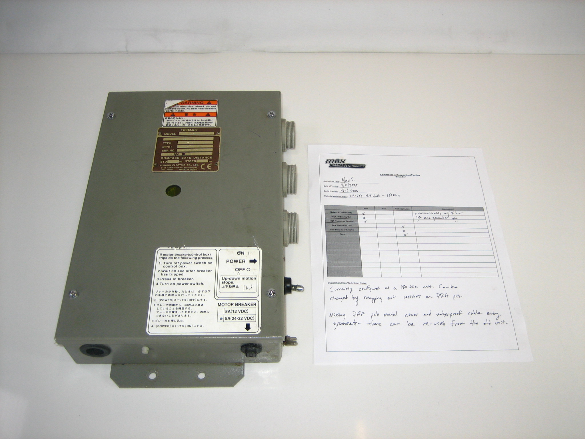 Furuno CH-254 006-564-470-00 Up/Down Control Box 150khz for CH-250 ...