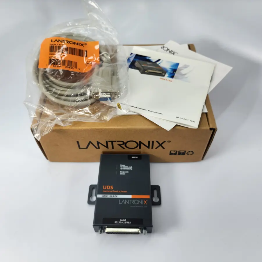 Lantronix Device Server UDS1100 One Port Serial (RS232/ RS422/ RS485) to IP Ethernet - New Open Box