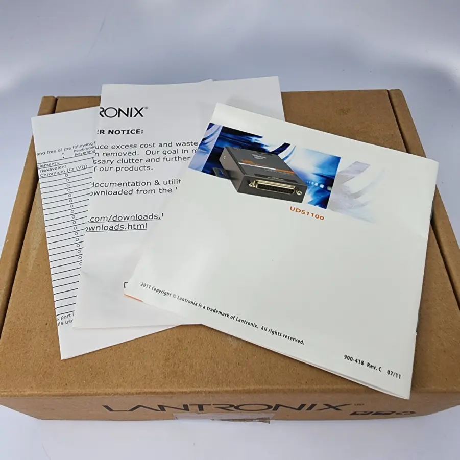 Lantronix Device Server UDS1100 One Port Serial (RS232/ RS422/ RS485) to IP Ethernet - New Open Box - Image 8