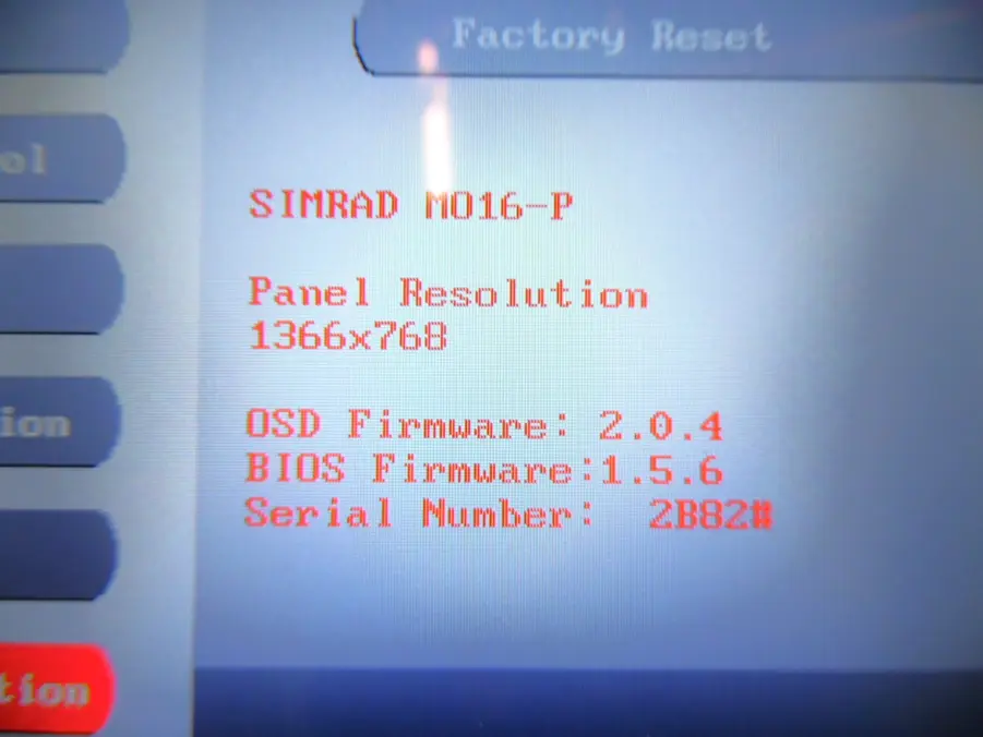 Simrad Display NSO Black Box 16 Pilot House Marine Monitor MO16-P Tested Good - Image 4